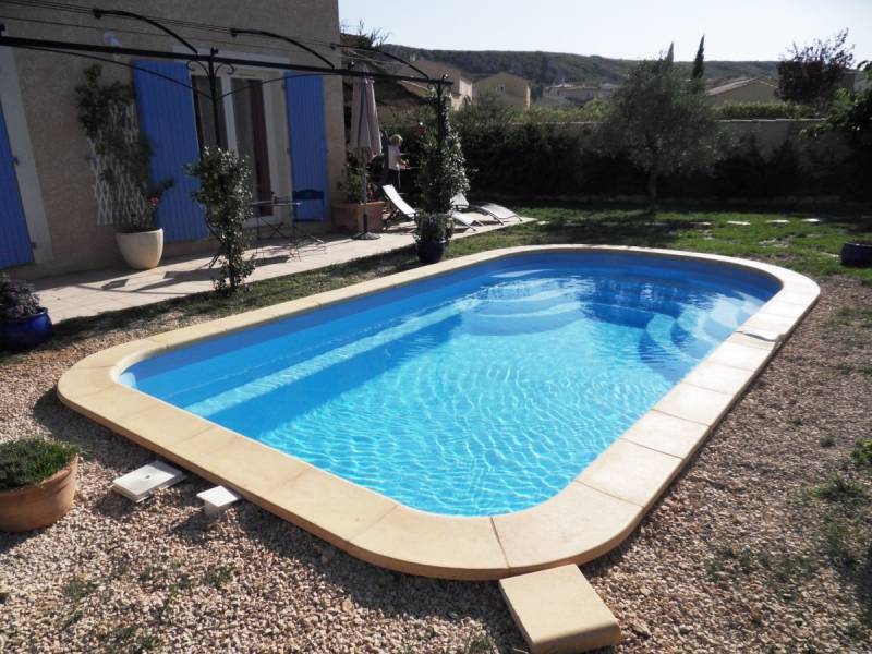 PISCINE FOND PLAT AVEC MARCHE DE SÉCURITÉ PÉRIPHÉRIQUE - LAC BLANC - PROCHE TOULOUSE 31